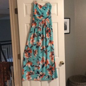 Strapless maxi dress